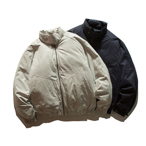 「设计师品牌」2025日系纯色挺括感立领夹克羽绒服保暖羽绒外套