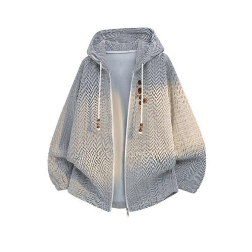 「设计师品牌」 加厚雪尼尔满天星连帽卫衣大码外套男