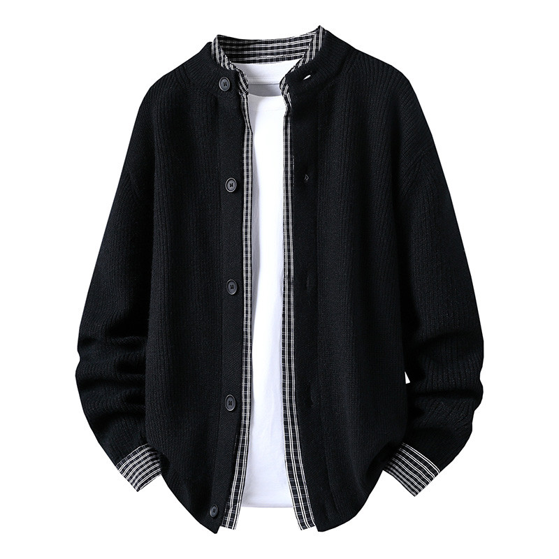 「设计师品牌」2025年秋季新款时尚毛衣针织开衫男士宽松长袖