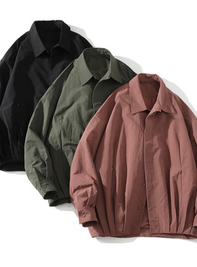 「设计师品牌」 春季新款 纯色衬衫领夹克