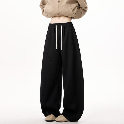 「设计师品牌」弯刀香蕉卫裤男春秋2026新款宽松垂坠感裤子