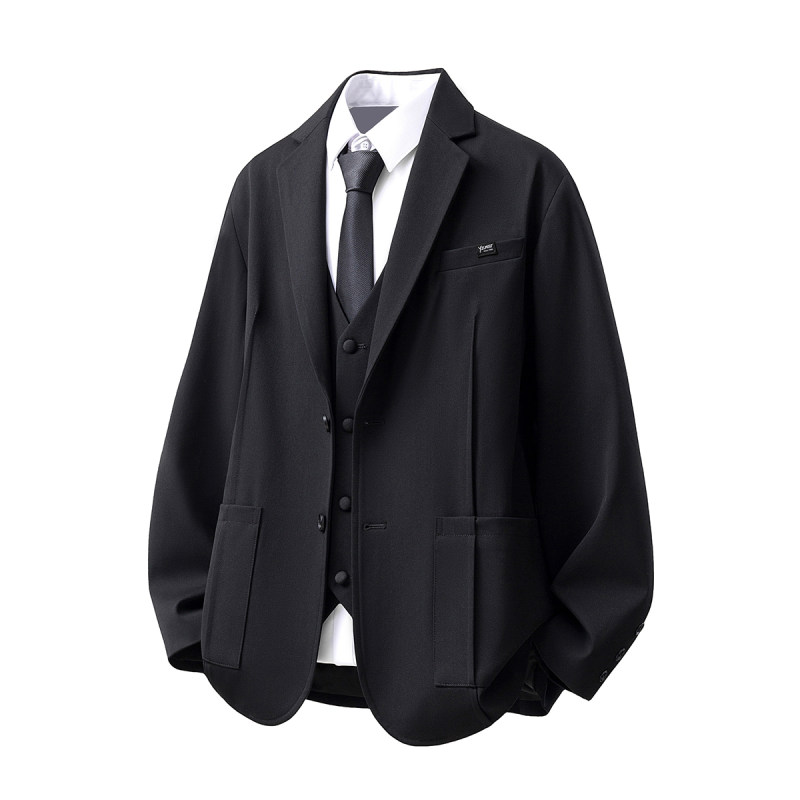「设计师品牌」港风复古立体裁剪设计潮流休闲M-5XL大码西服男