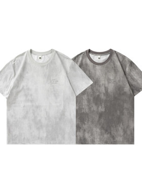 短袖T恤男士2026夏季新款字母印花宽松潮流打底衫学生青年体恤衫