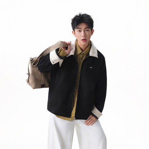 「设计师品牌」美式高街cleanfit麂皮绒底特律秋夹克外套