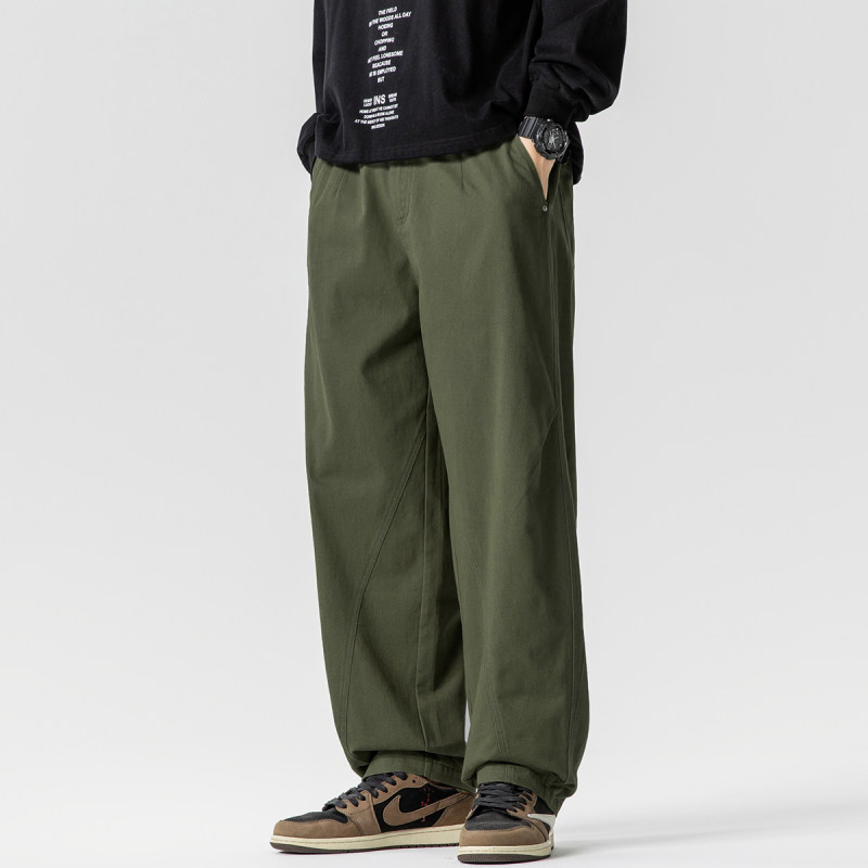 「设计师品牌」纯棉2025年春季日系潮流百搭高级感宽松长裤男