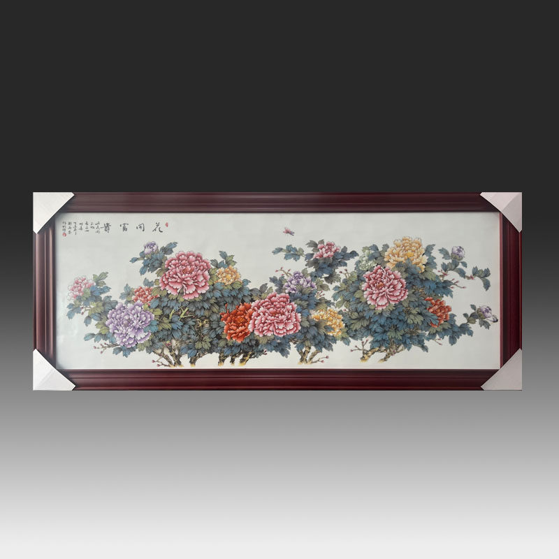 景德镇手绘现代有框包邮瓷板画