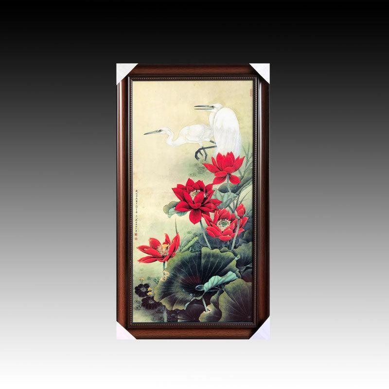 瓷板画客厅壁画室内简约