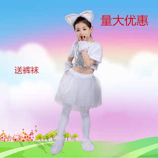 六一新款儿童动物服波斯猫演出服幼儿园小猫小兔小猪表演服演出服