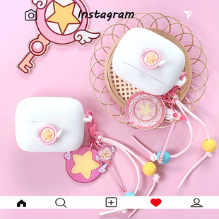 适用Baseus倍思M2+蓝牙耳机保护壳倍思m2s耳机套百变小樱倍思G10耳机壳W3倍思E9保护壳倍思M3硅胶软壳