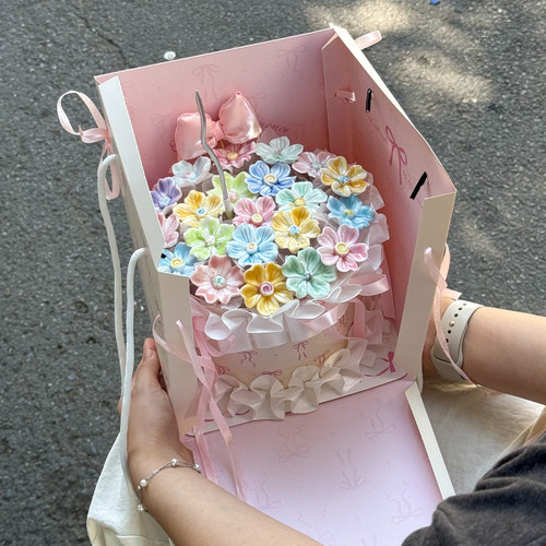 创意景德镇陶瓷花束成品小清新仿真花送老师女朋友闺蜜生日礼物