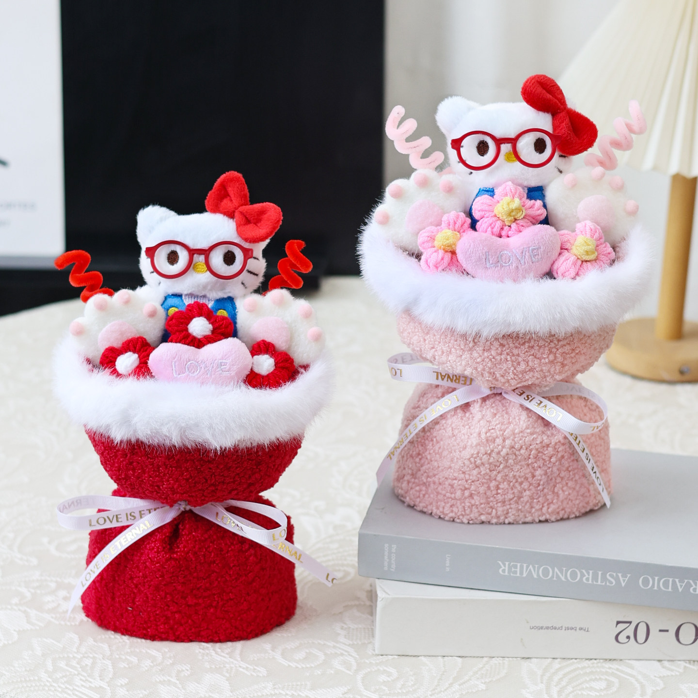 儿童节礼物创意毛绒凯蒂猫玩偶花束礼盒送女朋友闺蜜生日日常摆件