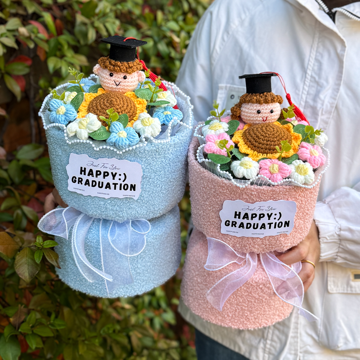 手工编织毛线花针织向日葵