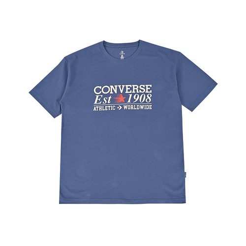 Converse匡威25新款男子舒适百搭潮流T恤复古字母休闲短袖MCH687