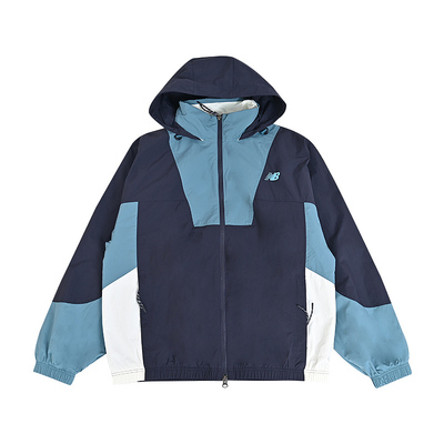 New Balance NB新款男子连帽梭织外套拼色百搭运动夹克MJ6185IU