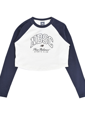 New Balance NB新款女子插肩袖T恤百搭休闲圆领长袖T恤WT61N8PV