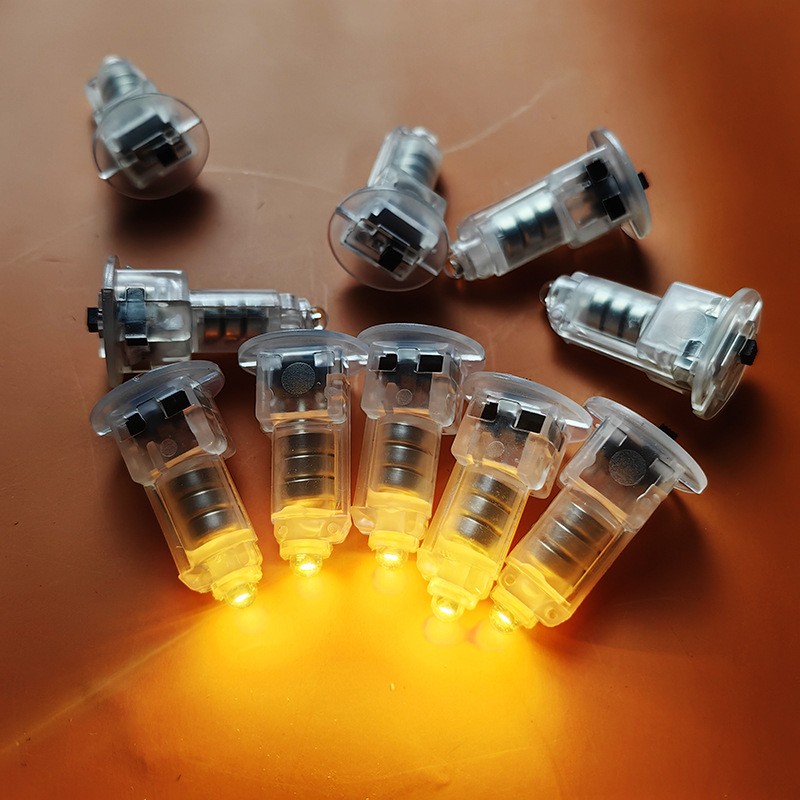 中秋儿童DIY灯笼半透明高亮LED灯珠手工灯笼专用底部开关七彩灯芯