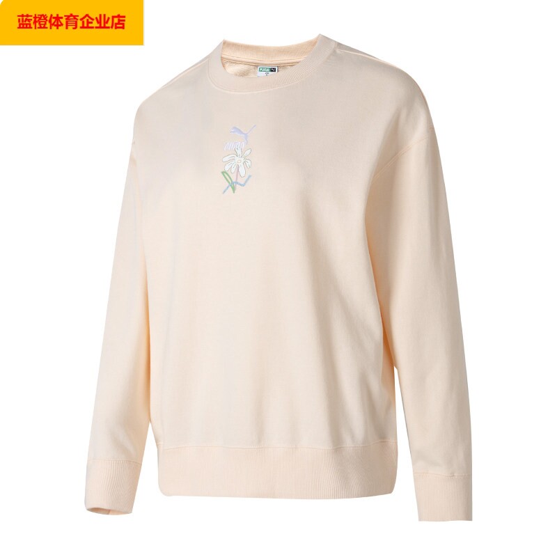 PUMA女卫衣冬季新款圆领休闲套头衫户外运动上衣印花套头衫625808