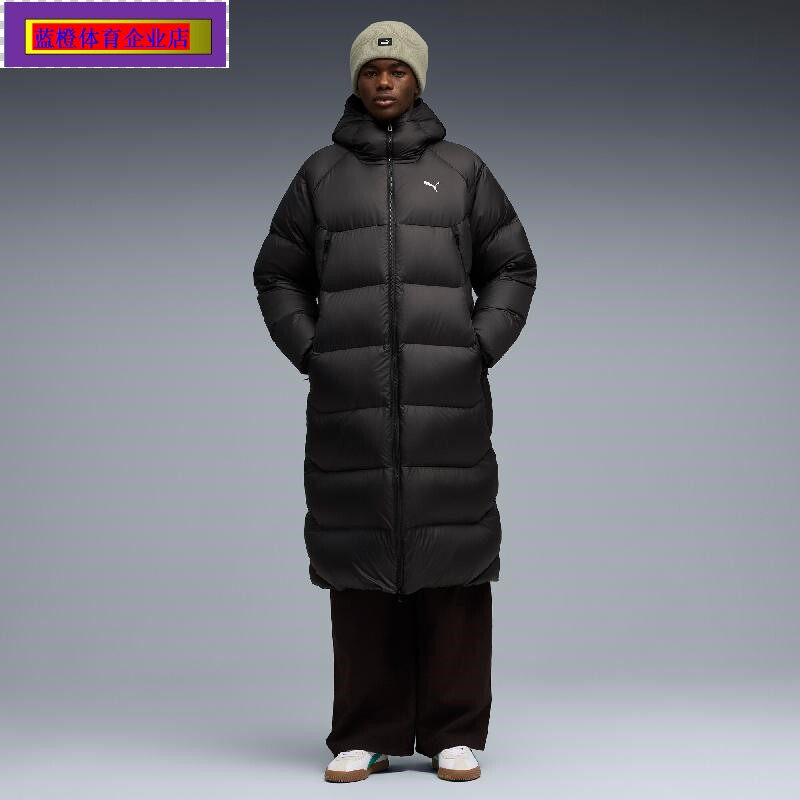 PUMA长款羽绒服男装2025新款连帽保暖外套防风棉羽夹克运动691080
