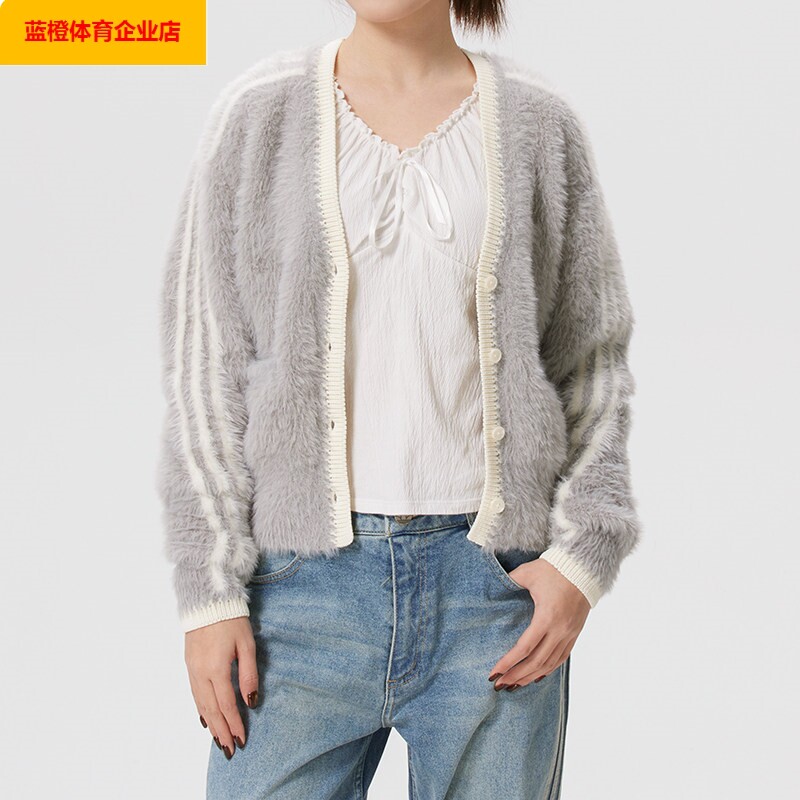 阿迪达斯三叶草女装2025新款运动服健身训练潮流时尚套头KT3170