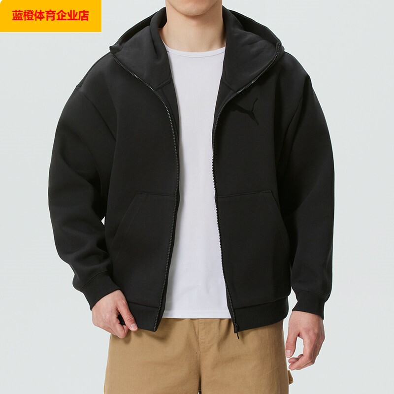 PUMA男装2026春季新款运动服休闲跑步训练连帽外套宽松夹克637444