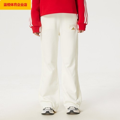 阿迪达斯女裤2025冬季新款运动裤跑步健身训练长裤宽松休闲KH2707