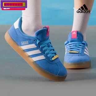 阿迪达斯蓝色德训鞋女鞋秋季新款低帮板鞋运动鞋复古休闲鞋ID9074