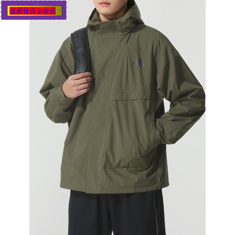 连帽外套男装2025秋冬梭织