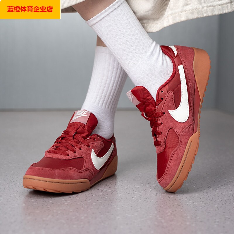 NIKE女鞋休闲鞋2026夏季新款红色板鞋低帮翻毛皮运动鞋IM5362
