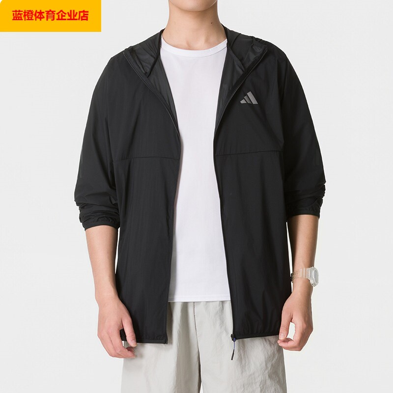 男装运动服梭织连帽夹克拒