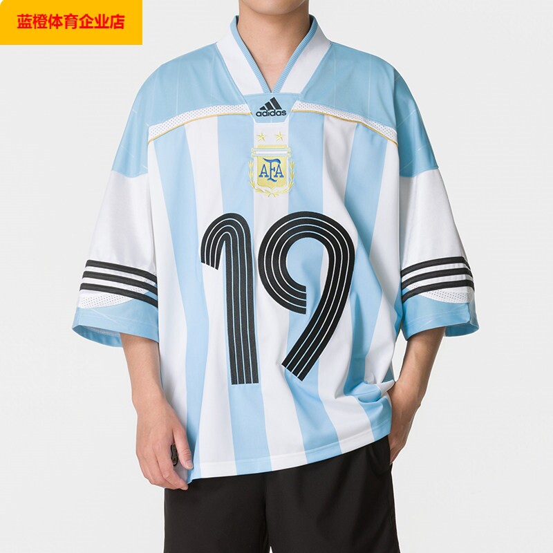三叶草V领球衣男装2026夏