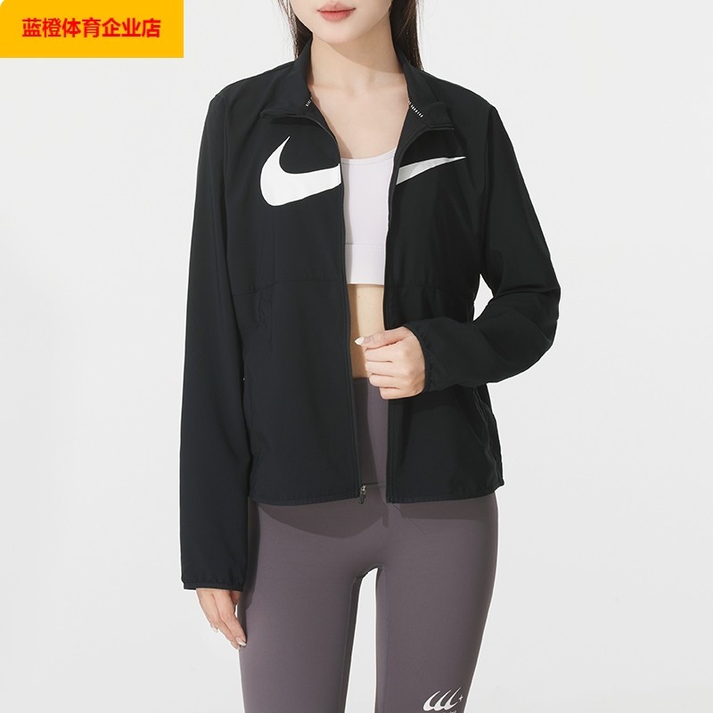 NIKE耐克梭织夹克女2025新款大LOGO跑步健身外套休闲运动服HV2648