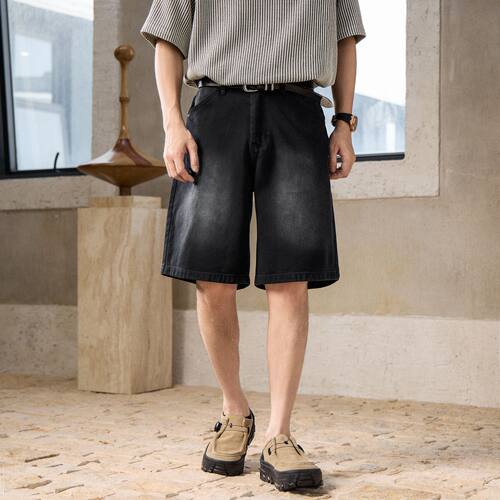 美式clanfit牛仔短裤男20