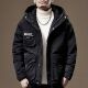 大码 羽绒服男潮牌短款 多口袋外套 保暖90%白鸭绒连帽工装 高端秋季