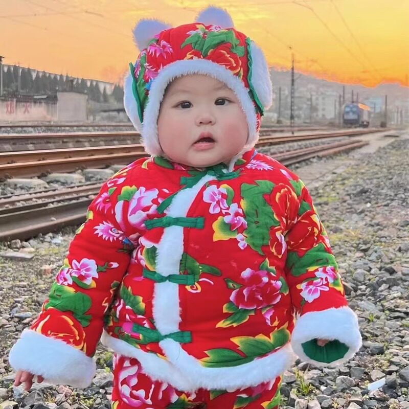 东北大花袄宝宝儿童棉衣棉袄冬装棉袄/棉服