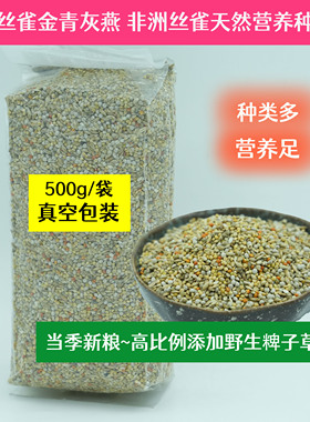 金青黄额丝雀灰燕加纳鸟粮营养鸟食非洲大金黄丝雀专用粮谷子饲料