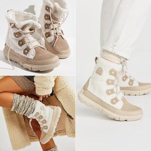 轻底防水防寒短靴雪地靴 现货Sorel冰熊 Cozy Joan 10℃ Explorer