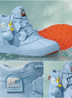 现货SOREL冰熊 限量款 OUT N ABOUT IV Splashy 防水雨鞋猎鸭靴