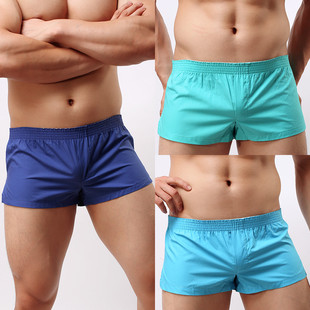 中腰短裤 阿罗裤 男生宽松速干运动四角裤 全棉质透气平角裤 头衩 男士