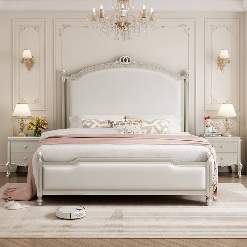 【头层牛皮】法式轻奢高端主卧床