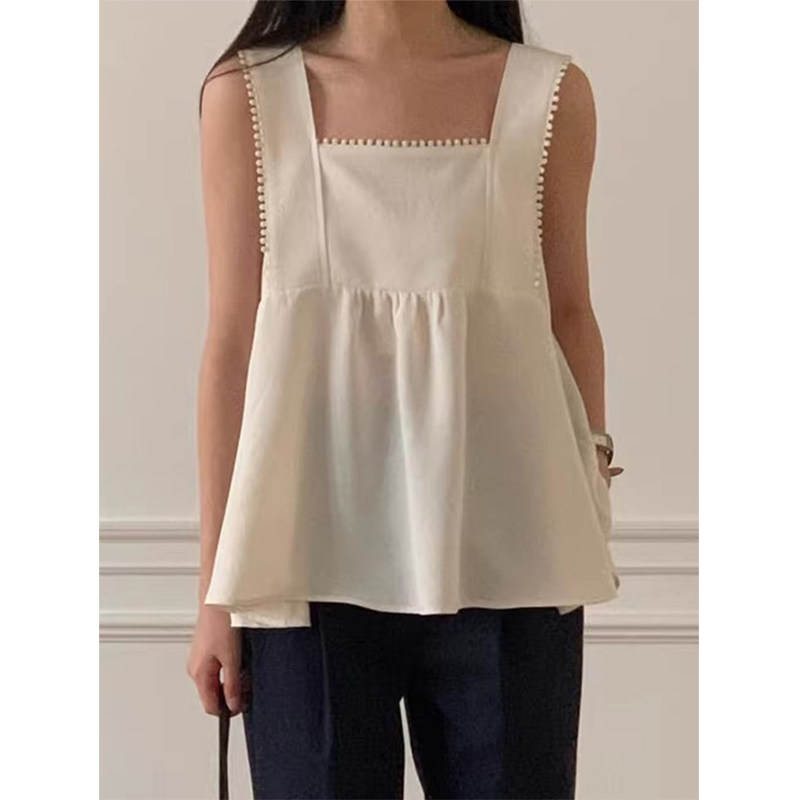 拼接流苏设计感宽松百搭无袖背心