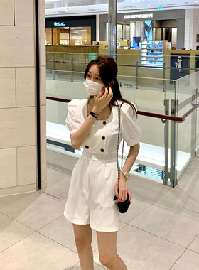 复古高级感阔腿连体裤女