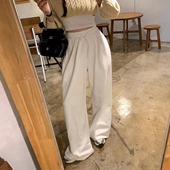 长裤 良良家 子 新款 气质百搭高腰显瘦休闲裤 阔腿运动卫衣裤 女春季