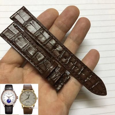 卓越表行 适配原装劳力*切利尼系列 手表美洲鳄鱼皮表带 20mm