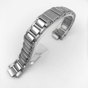 实心钢带 卓越表行 适配卡西欧SHN 5502手表表带 女士10mm 表链