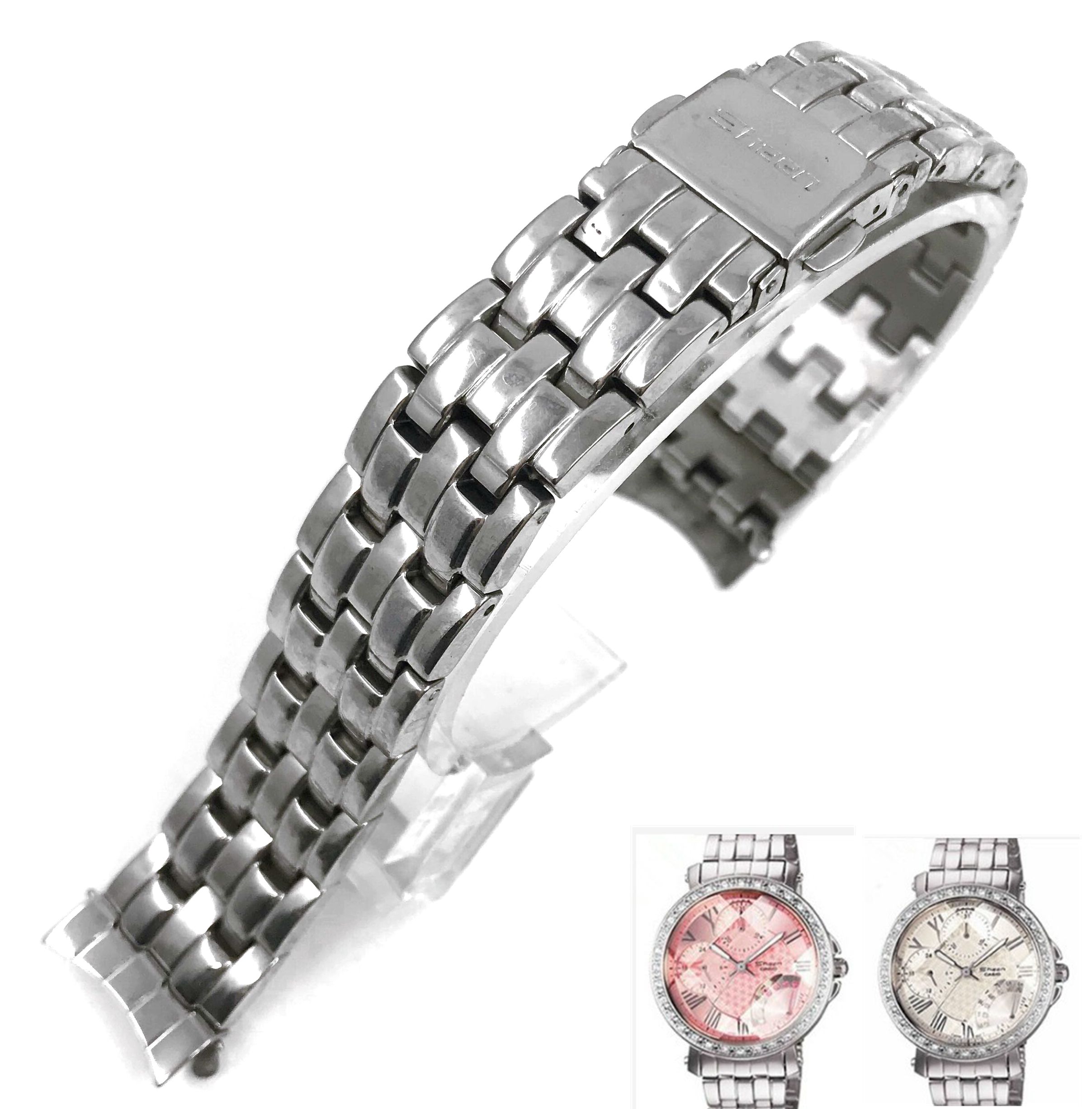 卡西欧适配手表金属实心钢带