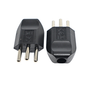 4.8mm巴西三芯接线插头20A250V