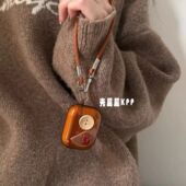 小众简约高级棕适用AirPods保护套Pro保护壳AirPods3耳机套4代