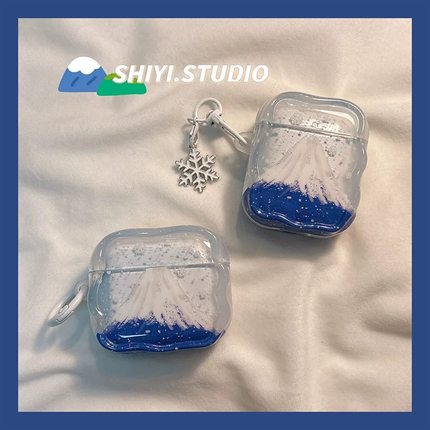 ins风冬季雪景富士山适用AirPods4保护套新款Pro2苹果耳机壳小众