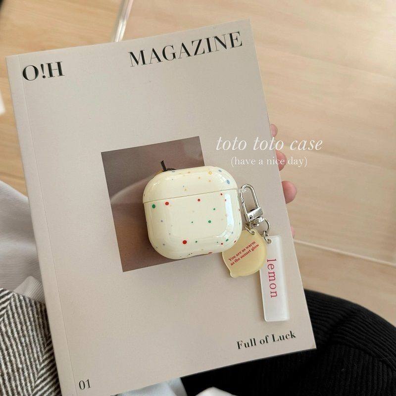 ins奶白色泼墨波点Airpods4代耳机套适用苹果2代pro蓝牙保护套,3C数码配件,耳机保护套,淘宝优惠券,粉丝福利购,淘宝优惠卷