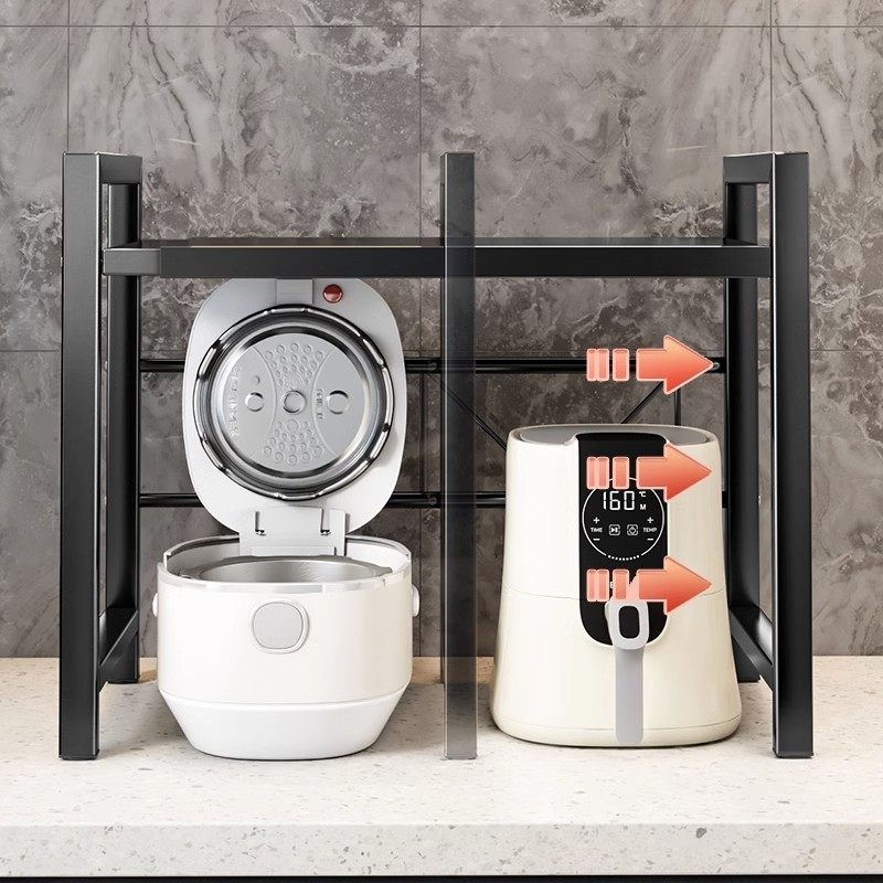 新款电饭煲置物架可伸缩微波炉架子烤箱落地多功能双层台面厨房收,厨房/烹饪用具,微波炉置物架,淘宝优惠券,粉丝福利购,淘宝优惠卷